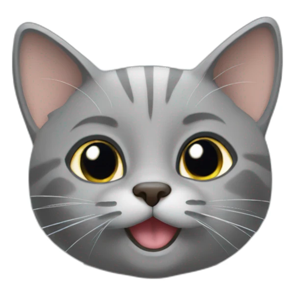 gray cat taking a cute selfie sticker