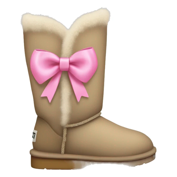 Uggs with a pink bow  sticker