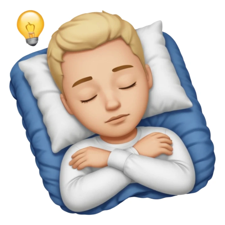white shirt guy sleeping sticker