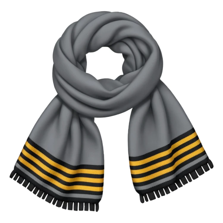 grey and black scarf sticker