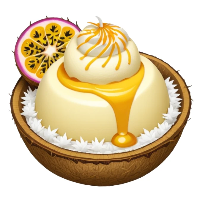 Vainilla con coco y maracuya sticker