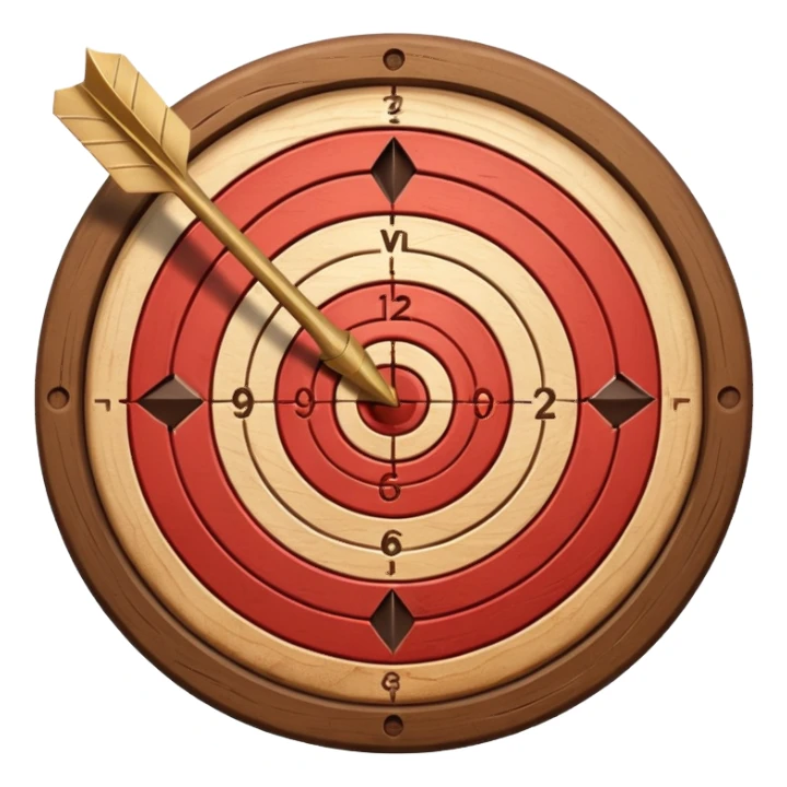 target with arrow in the center sticker