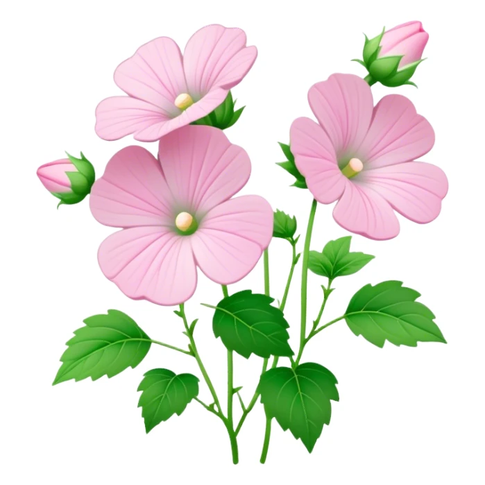Mallow plant sticker