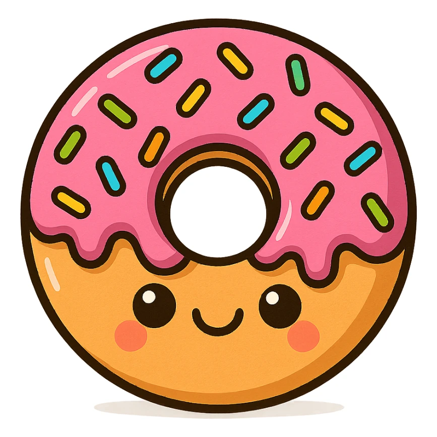 cute donut sticker
