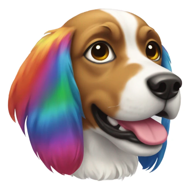 Rainbow dog sticker