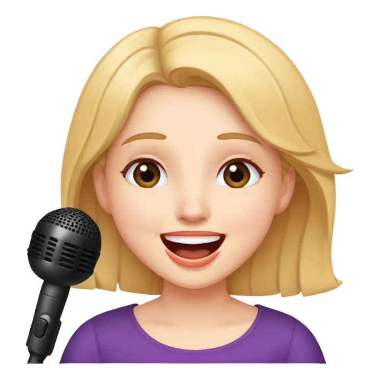 A girl singing sticker