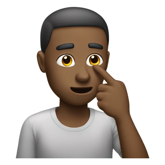 Wiping nose with index finger sticker