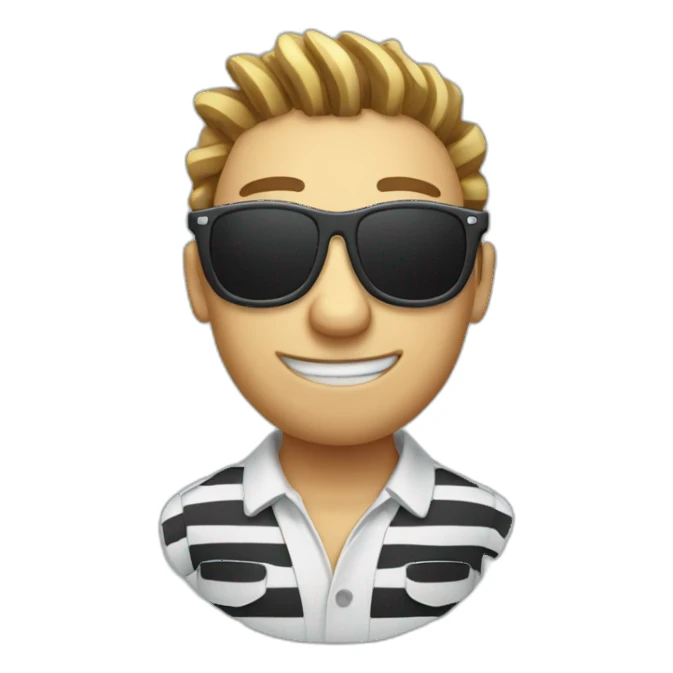 zèbre avec des lunettes sticker