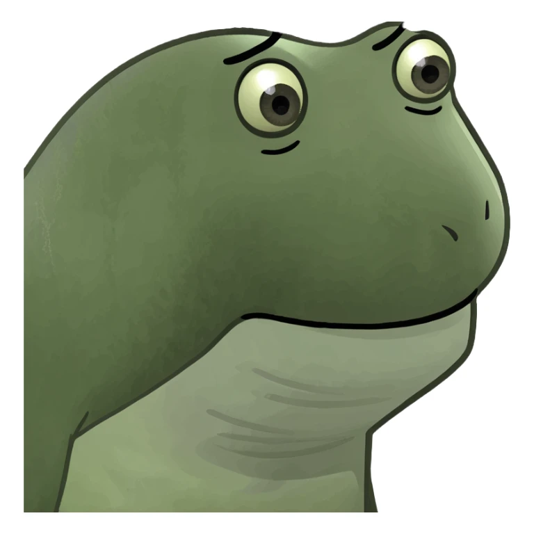 Side eye with straight mouth closed sticker