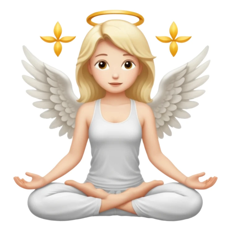 yoga angel sticker