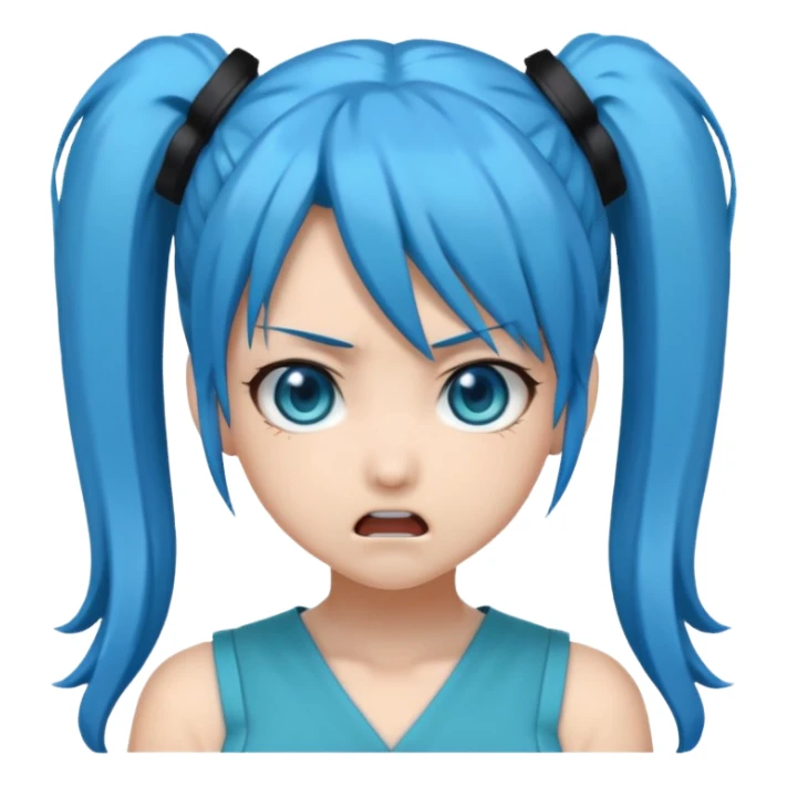 Hatsune Miku angry twintail sticker