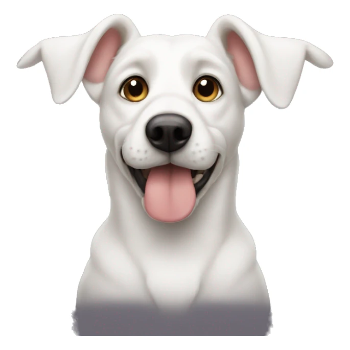 White dog big ears sticker