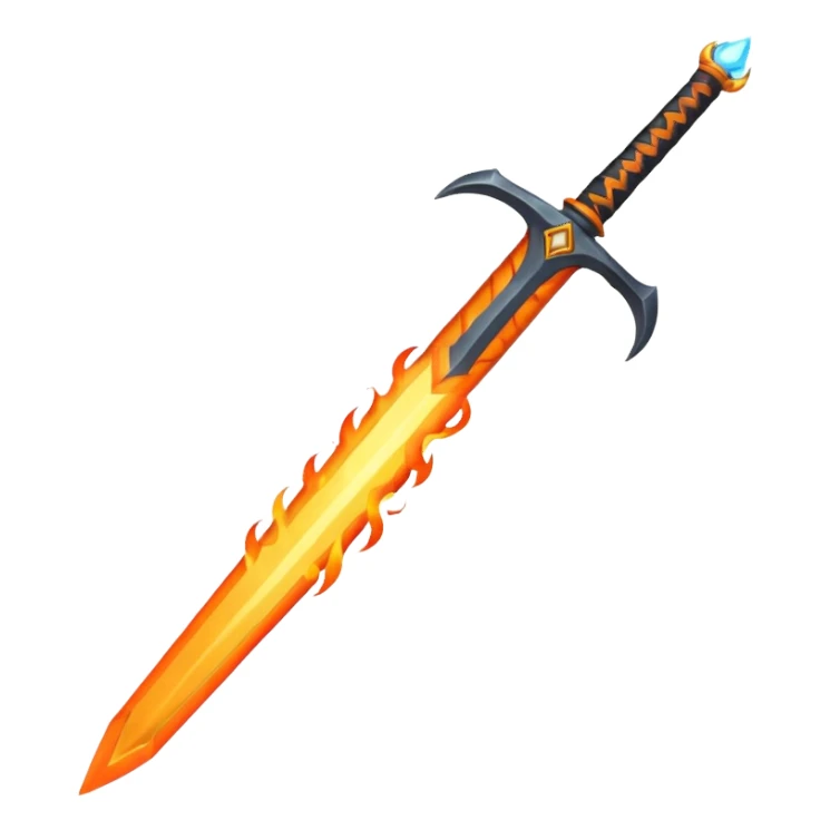 Flame sword sticker