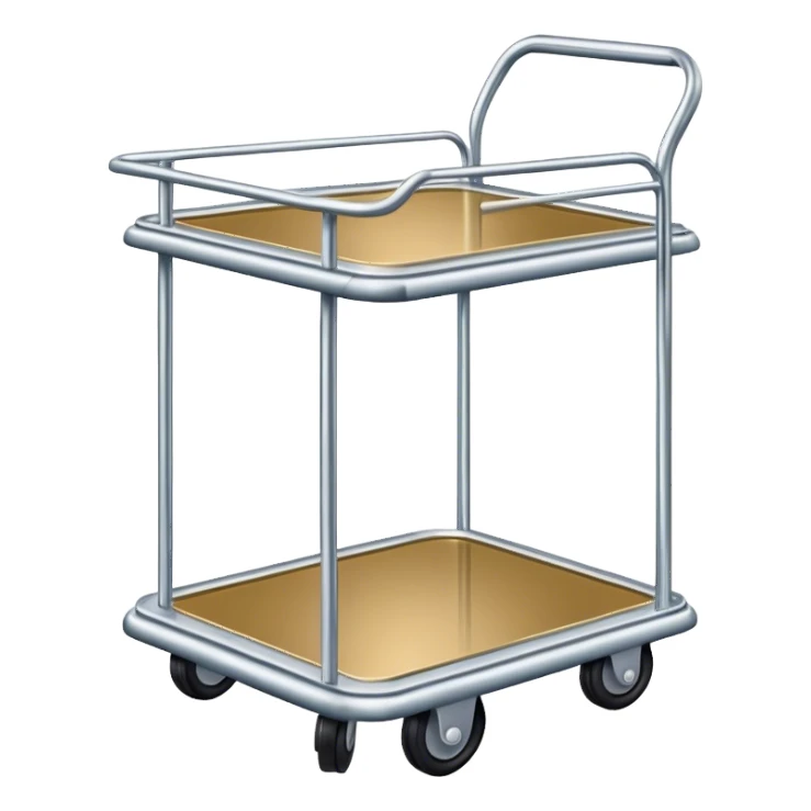 hotel trolley with only one platform at the bottom sticker