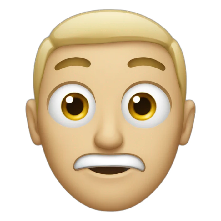 man pulling eye sticker