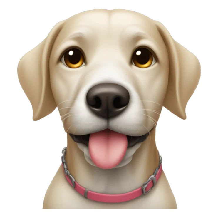 dog with kissing face sticker