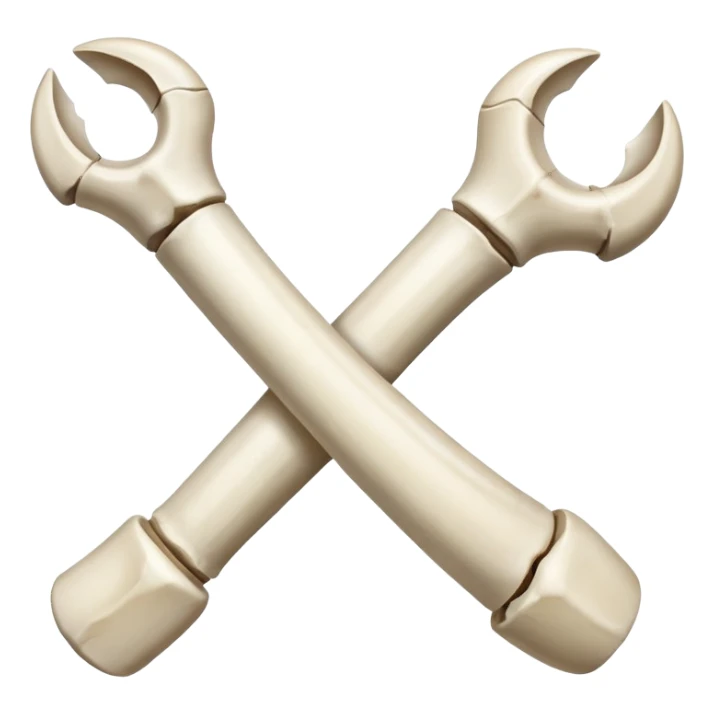 Check mark made of bones sticker