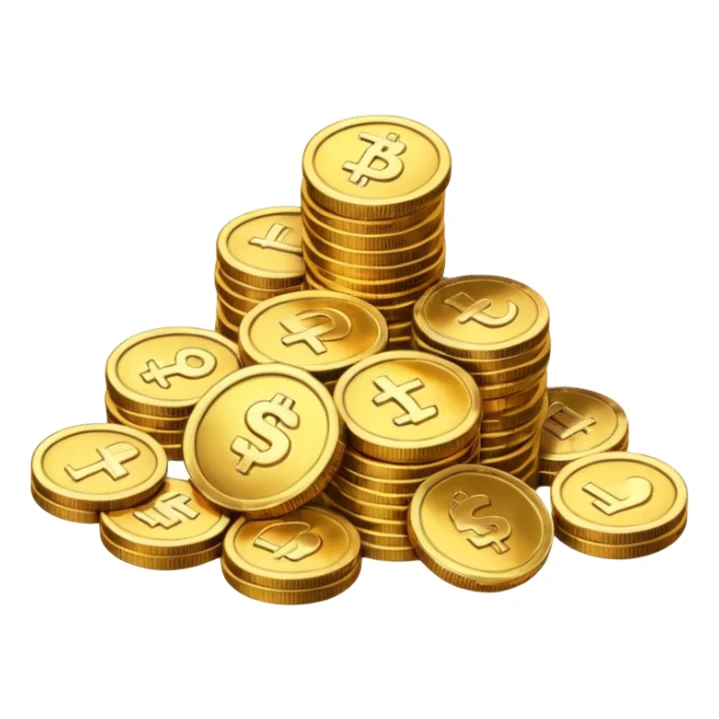 Indian rupees in coin sticker