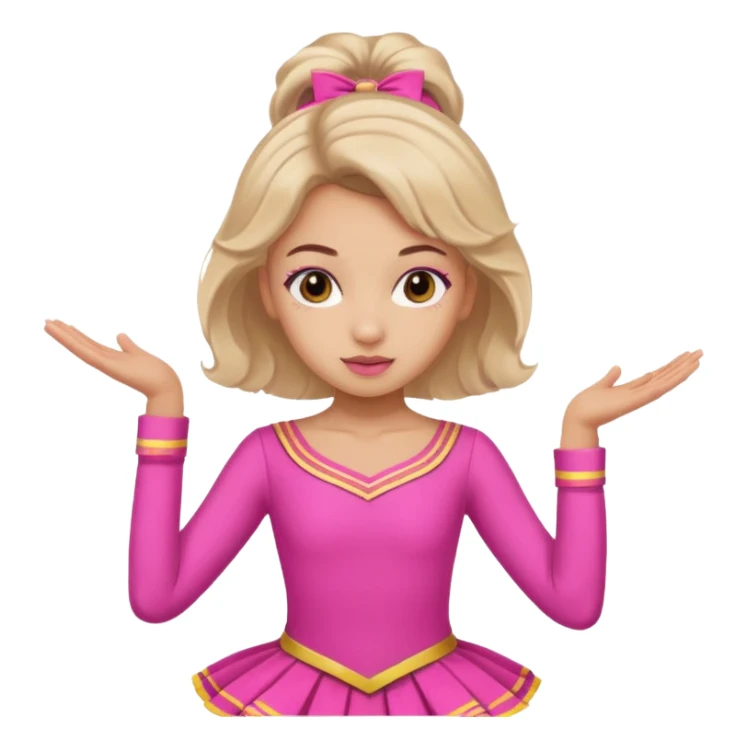 Girl with pink dance uniform sticker