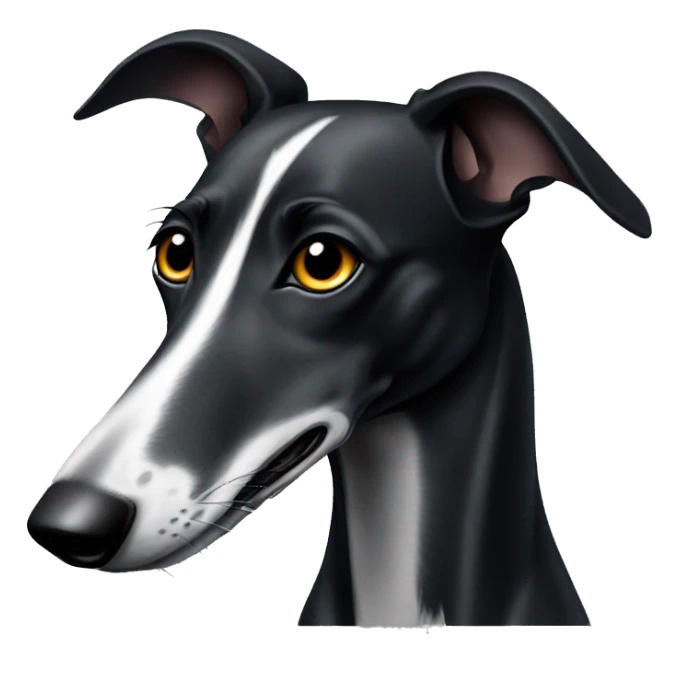 black greyhound with long nose  sticker