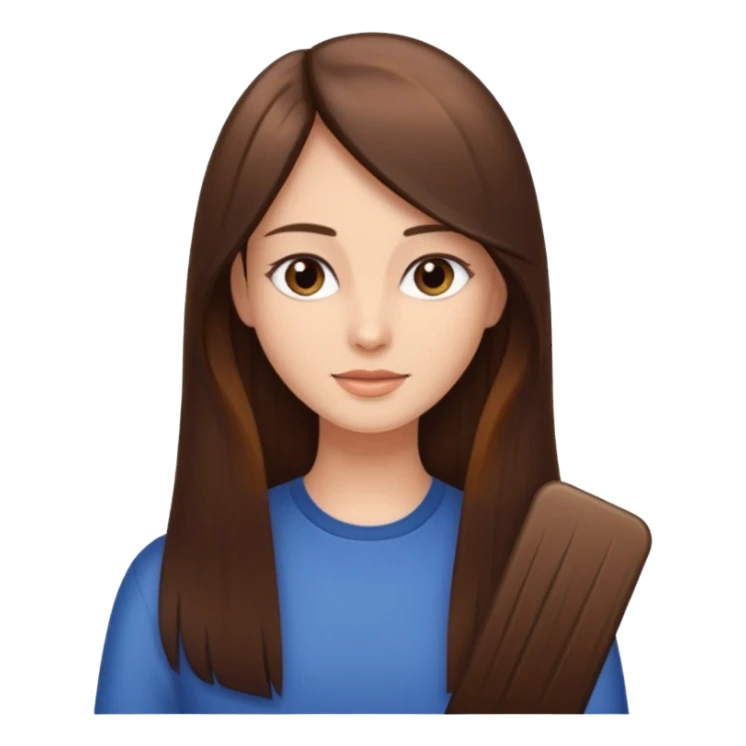 mujer alisando su cabello sticker