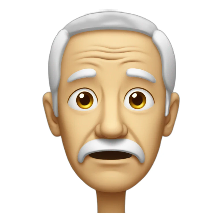 Crying lonely old man sticker