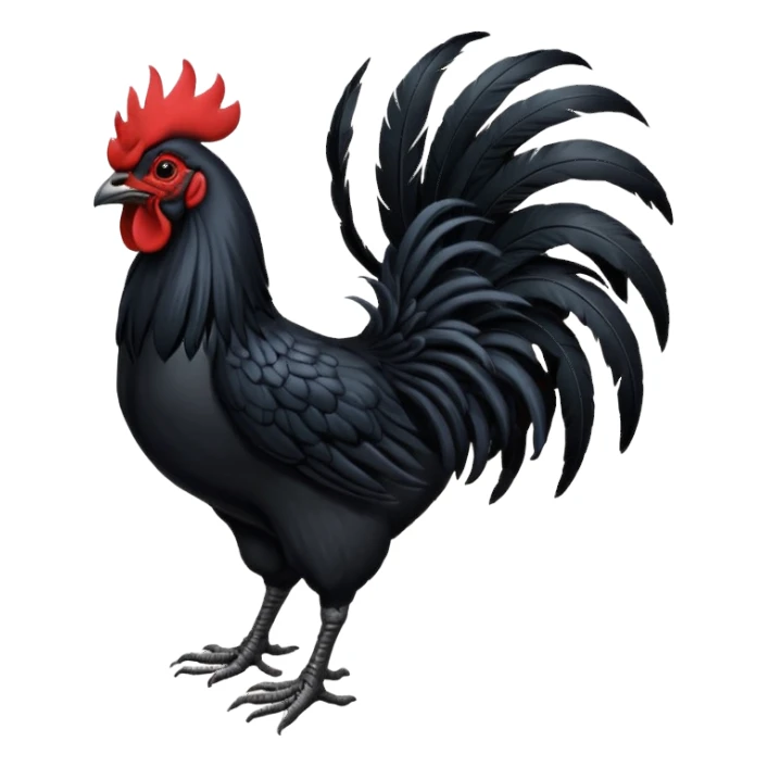 Ayam cemani rooster sticker