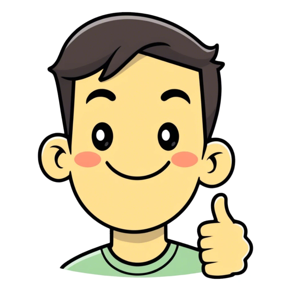 Sarcastic face with thumbs up sticker
