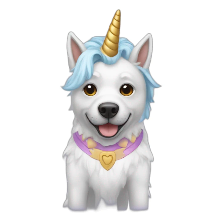 Dog-in-unicorn-costume sticker
