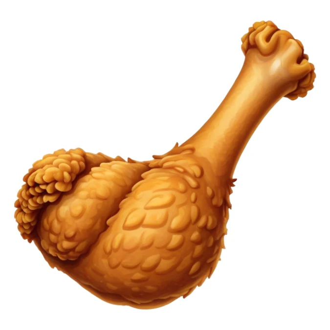 fry chicken leg sticker