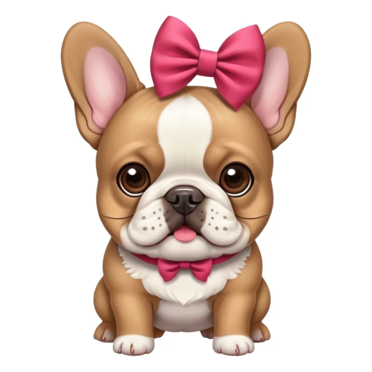 french bulldog with bow sticker