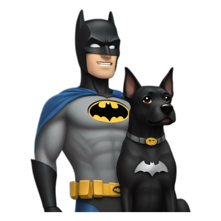 Batman With Dog sticker