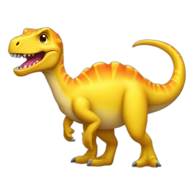 yellow dinosaur sticker