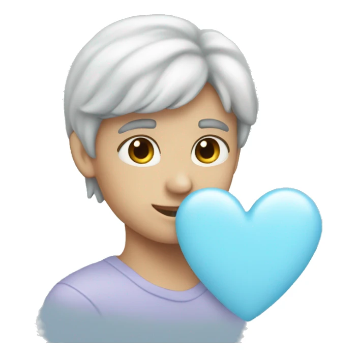 Pastel blue heart sticker