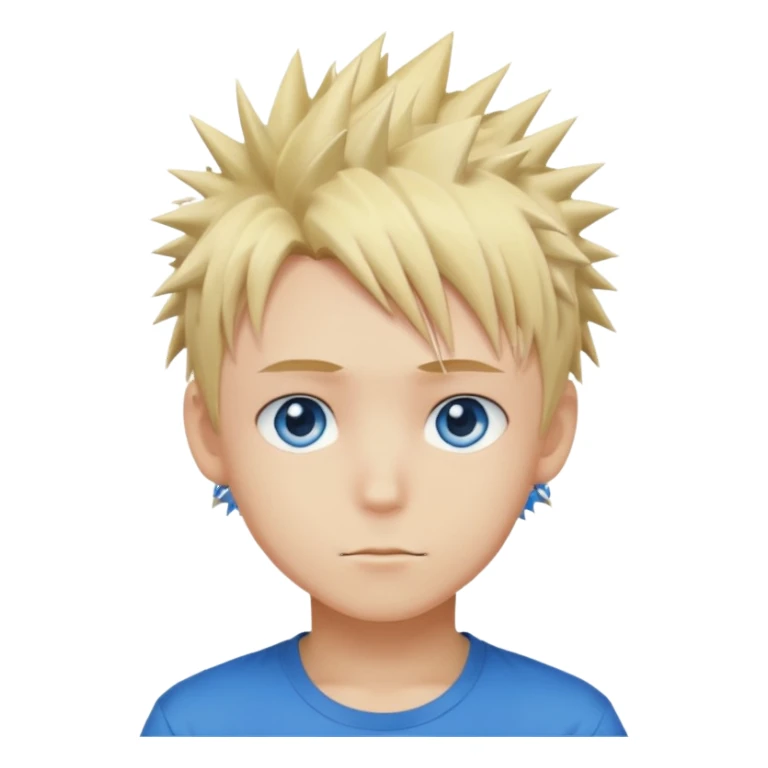 Naruto Anime style boy head sticker