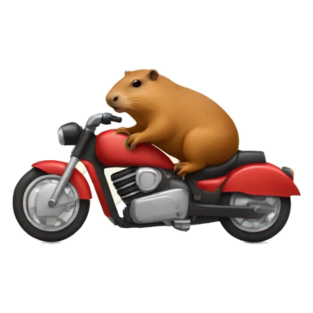 Capybara riding a motorcycle  sticker