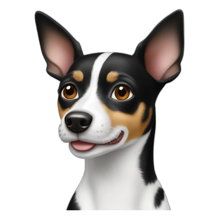 black and white rat terrier sticker