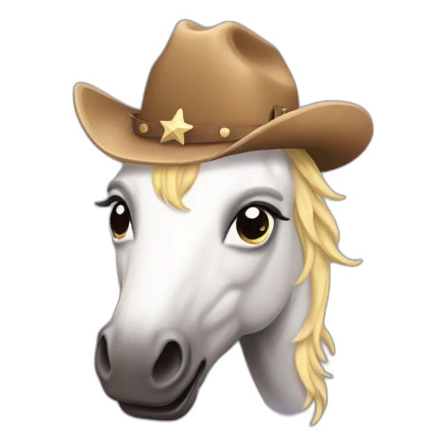Cowboy unicorn sticker