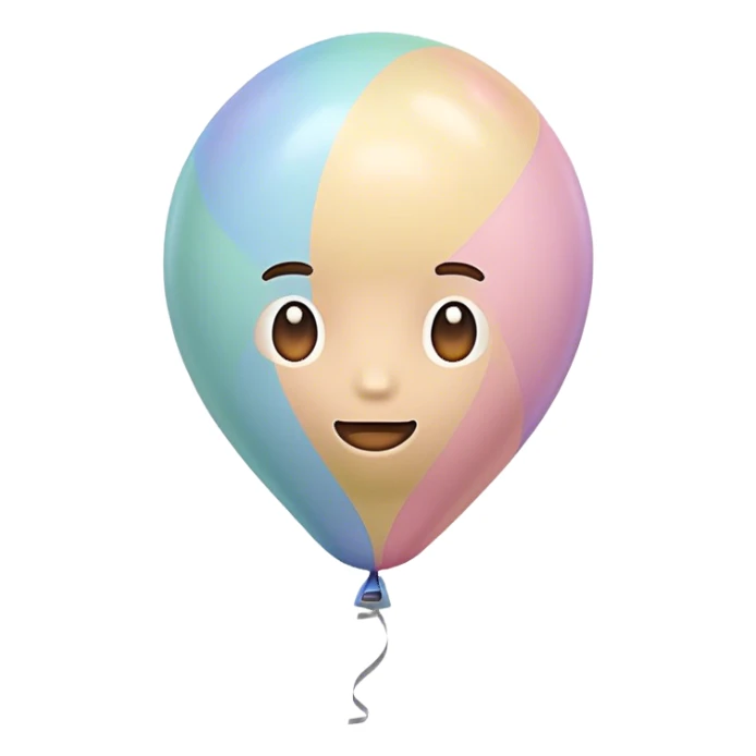 children's pastel balloon sticker