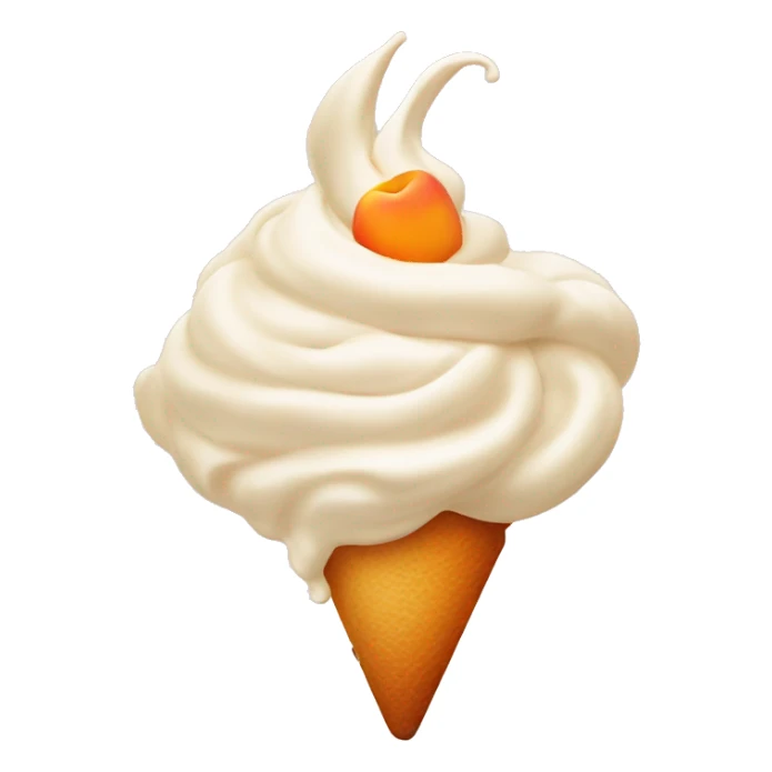 Whipped cream on peach sticker