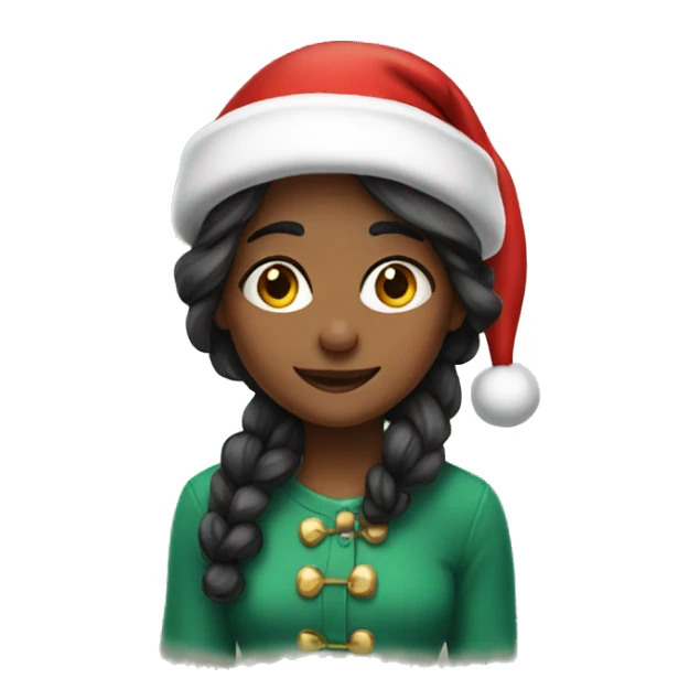 Evie with Santa hat sticker