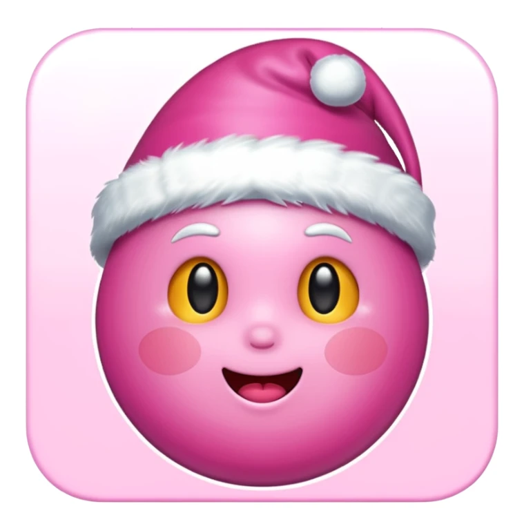 christmas cute sticker, pink sticker