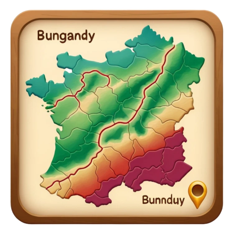 map of Burgundy sticker