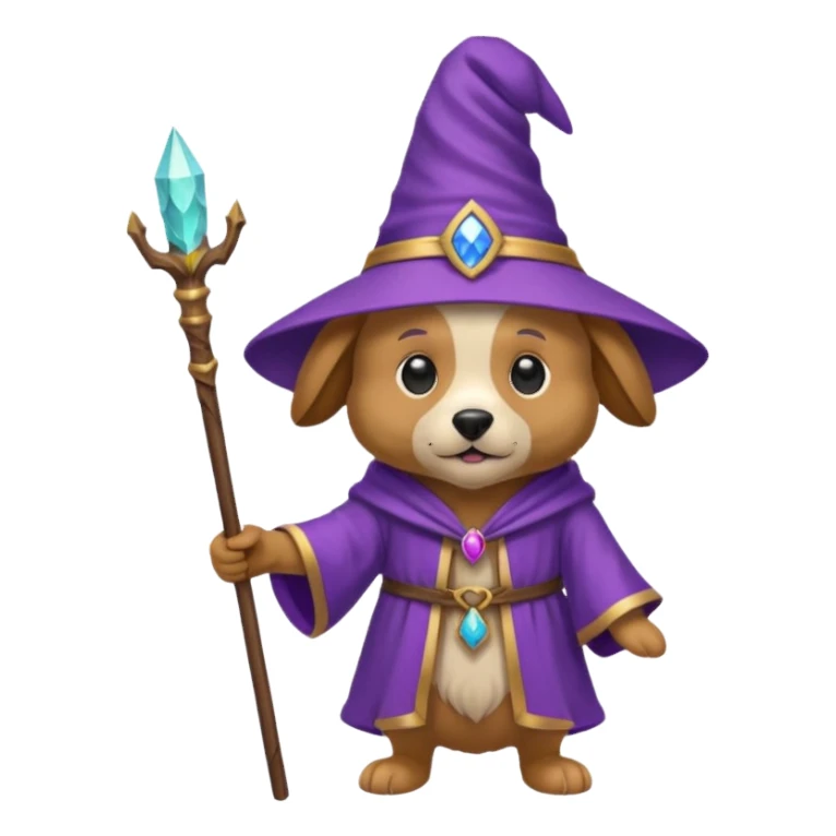 Dog wizard sticker