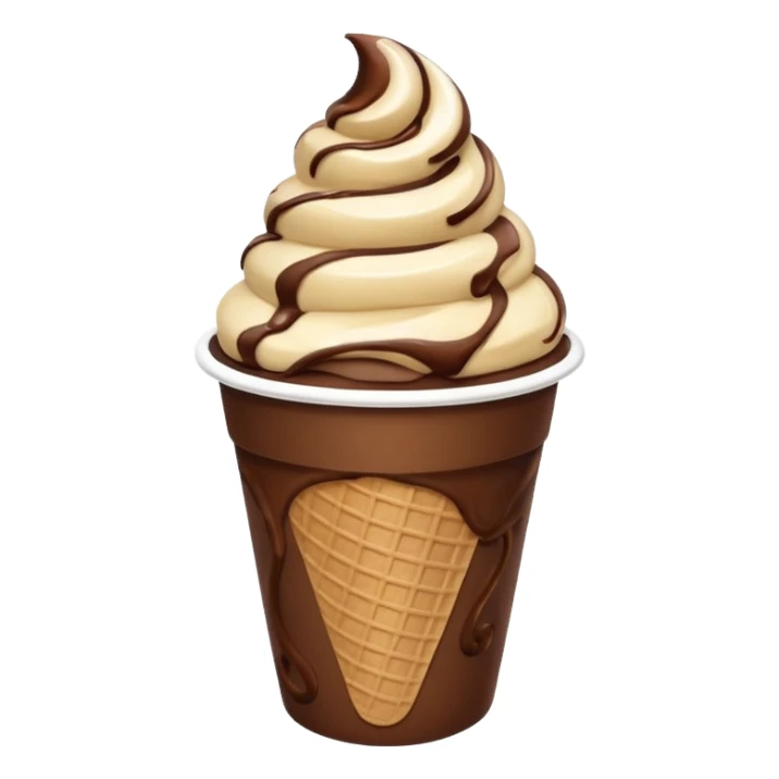 ice cream  in paper cup sticker