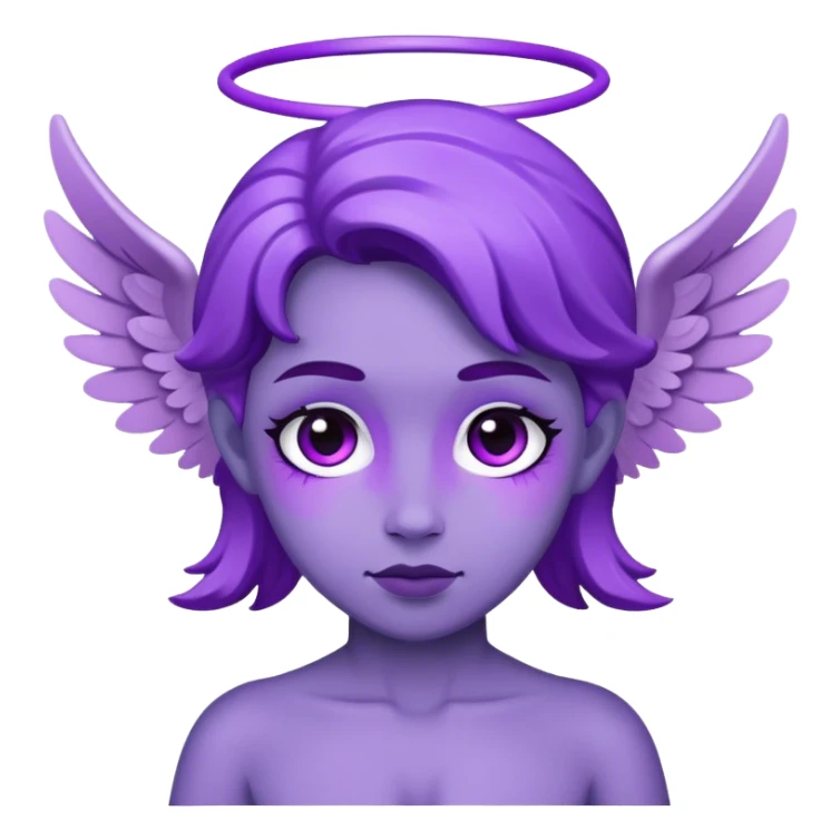 purple angel sticker