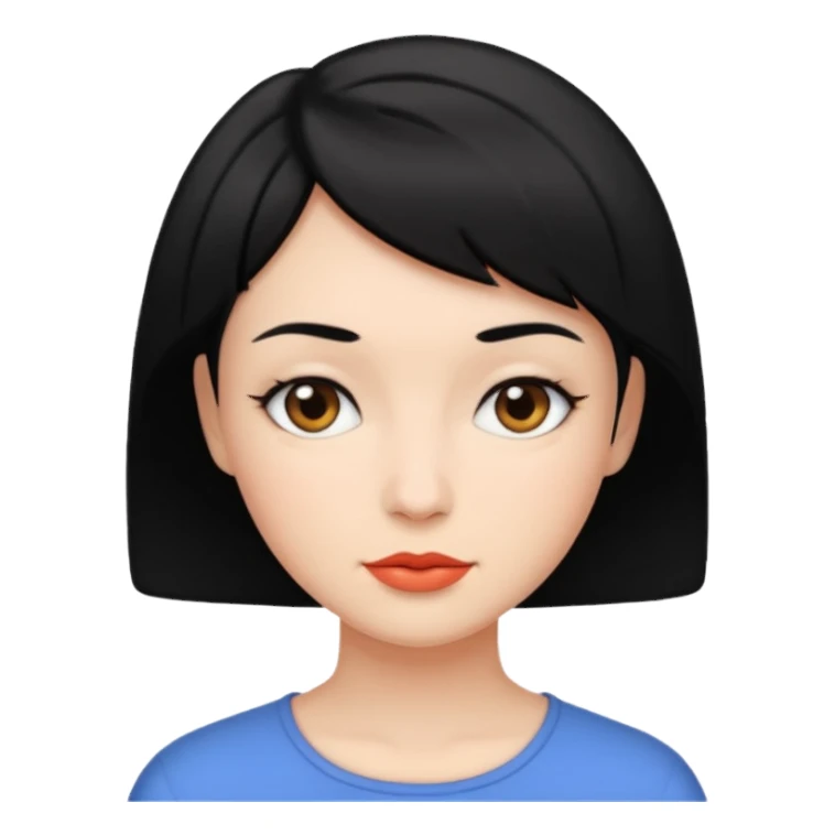 mujer pelo negro corto sticker