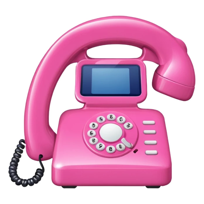 pink phone call \caller id bubble sticker