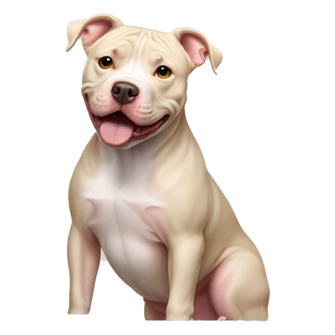 Champagne pitbull sticker