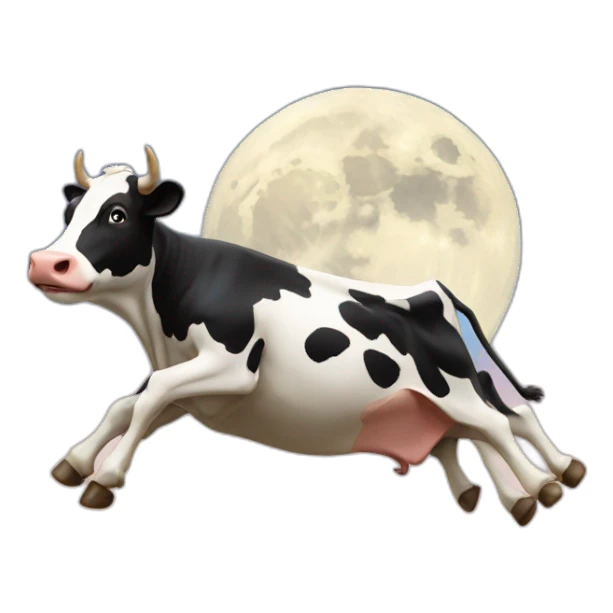 cow jumped over the moon sticker